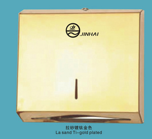 鏡面鍍鈦金不銹鋼擦手紙箱