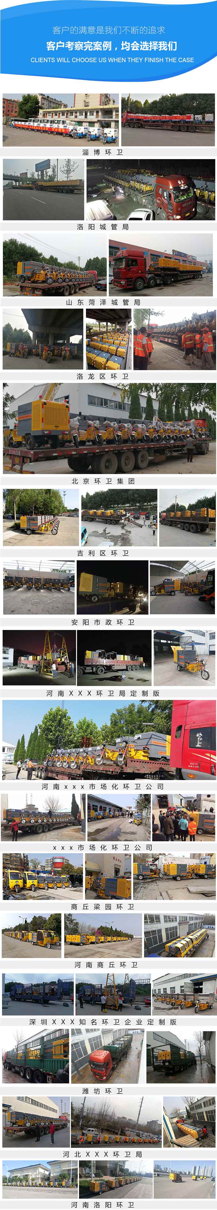 高壓沖洗車客戶案例